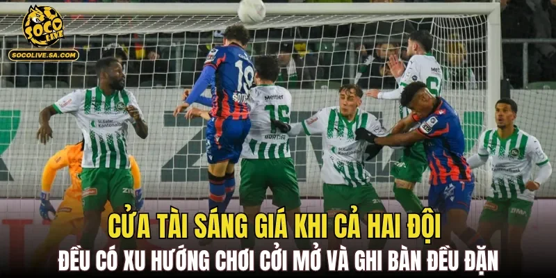 Cửa Tài sáng giá khi cả hai đội đều có xu hướng chơi cởi mở và ghi bàn đều đặn