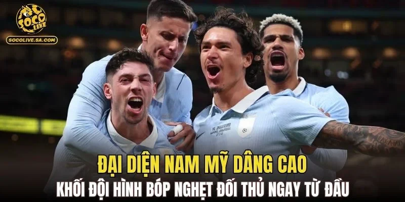 Đại diện Nam Mỹ dâng cao khối đội hình bóp nghẹt đối thủ ngay từ đầu