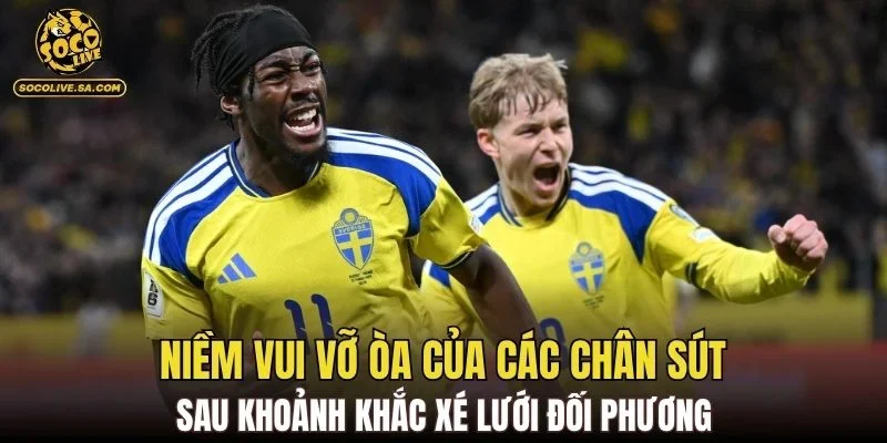 Niềm vui vỡ òa của các chân sút sau khoảnh khắc xé lưới đối phương