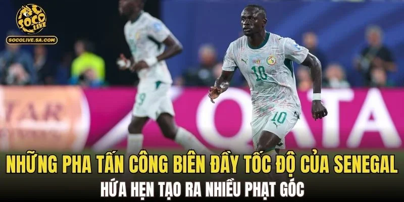 Những pha tấn công biên đầy tốc độ của Senegal hứa hẹn tạo ra nhiều phạt góc