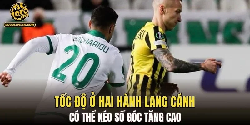 Tốc độ ở hai hành lang cánh có thể kéo số góc tăng cao